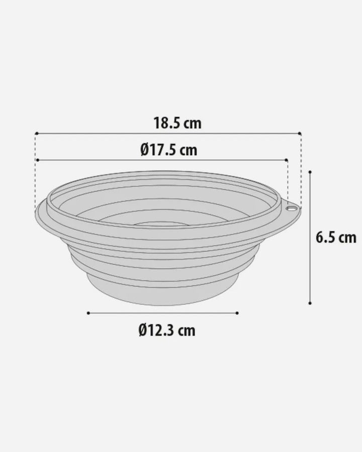 Measurements Falda Travel Bowl