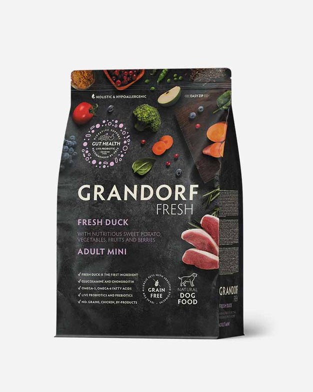 Grandorf Fresh Adult Mini Breeds - Fresh Duck & Grain Free - 3kg