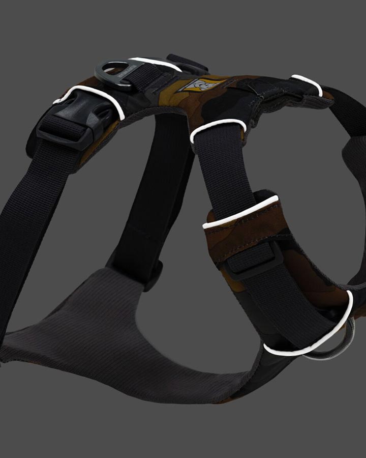 Dog harness with reflective feature