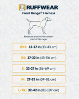 Ruffwear Front Range Dog Harness - Size guide