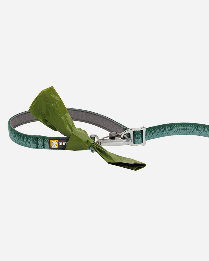 Ruffwear Switchbak Multi-Function Dog Leash - River Rock Green - with poop bag
