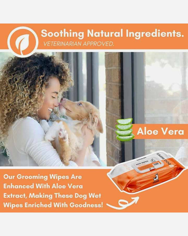 Dog grooming wipes