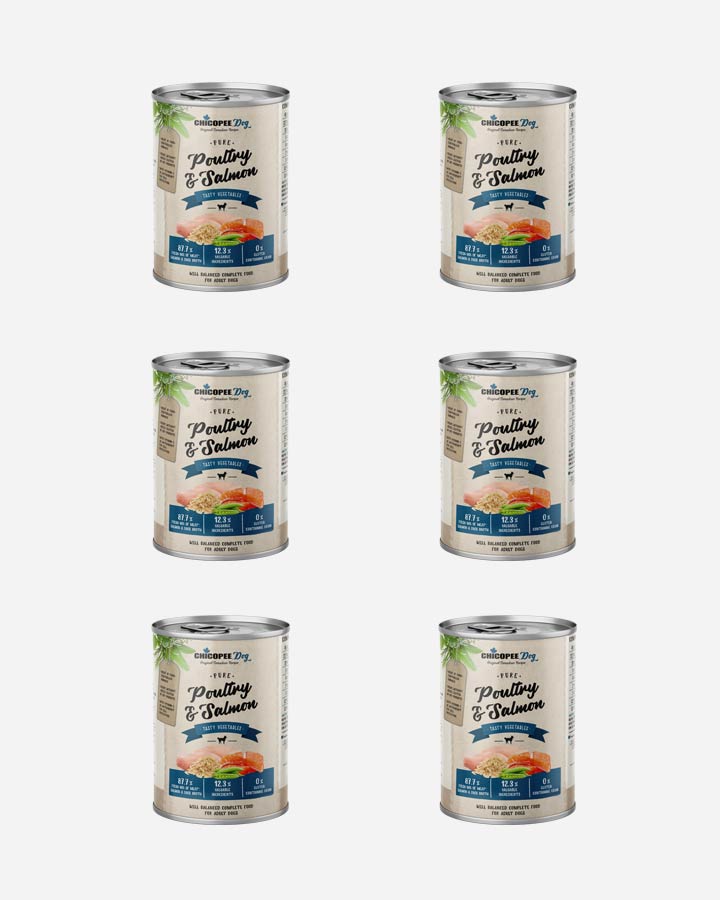 Grain-free wet food for dogs single pack with 6 cans