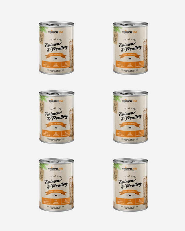Chicopee cat wet food single pack 6 cans - Salmon & Poultry