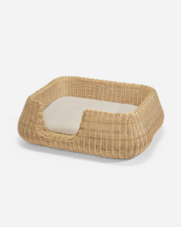 MiaCara Mio - Wicker Dog Basket - Natural - Medium