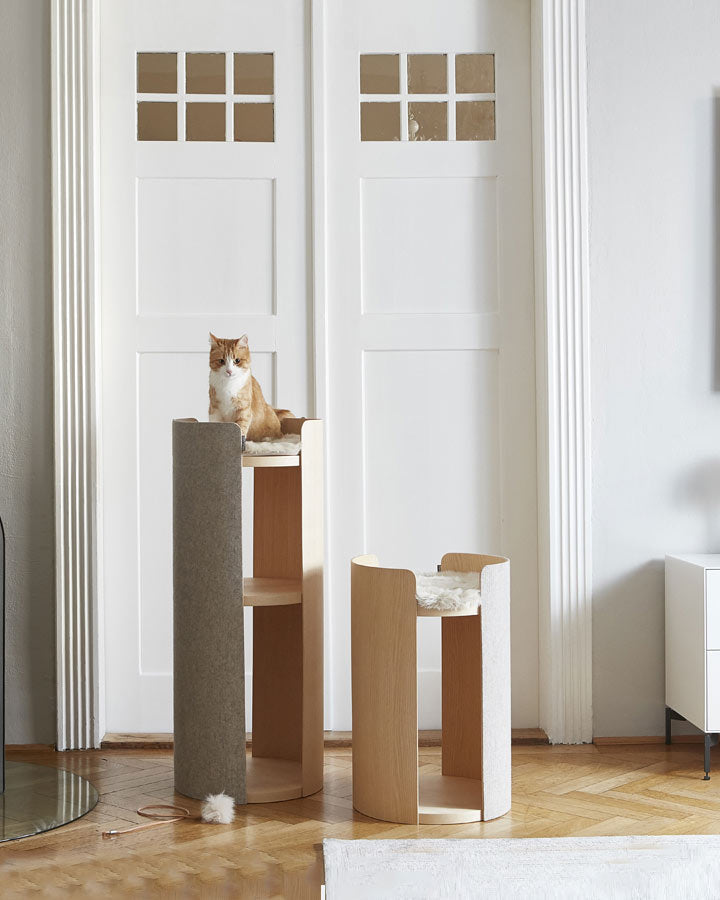 Torre Cat Scratching Post - (Ash Beige) Small- Petlux