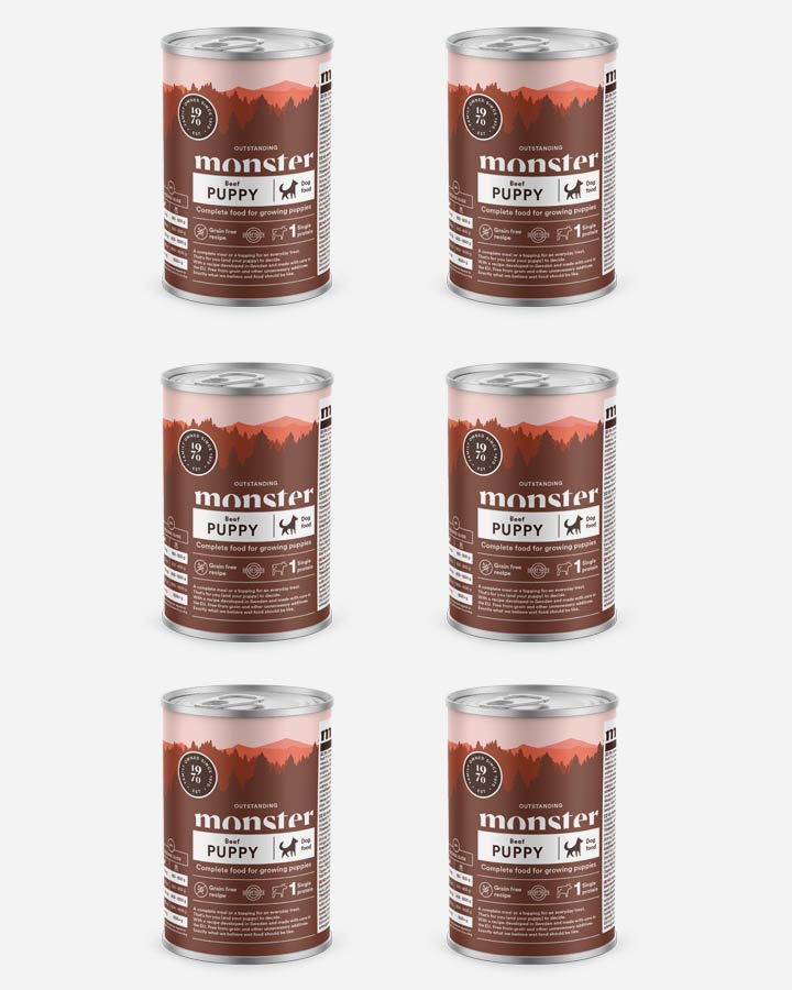 Monster Dog Puppy wet food - 6 cans