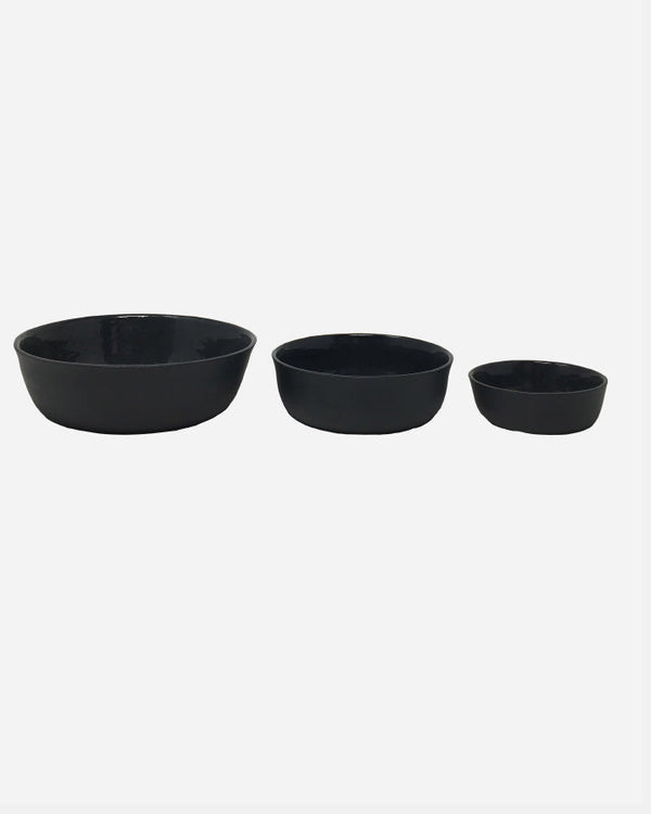 Food & Water Bowl - Line Rønnest Ceramics - Black