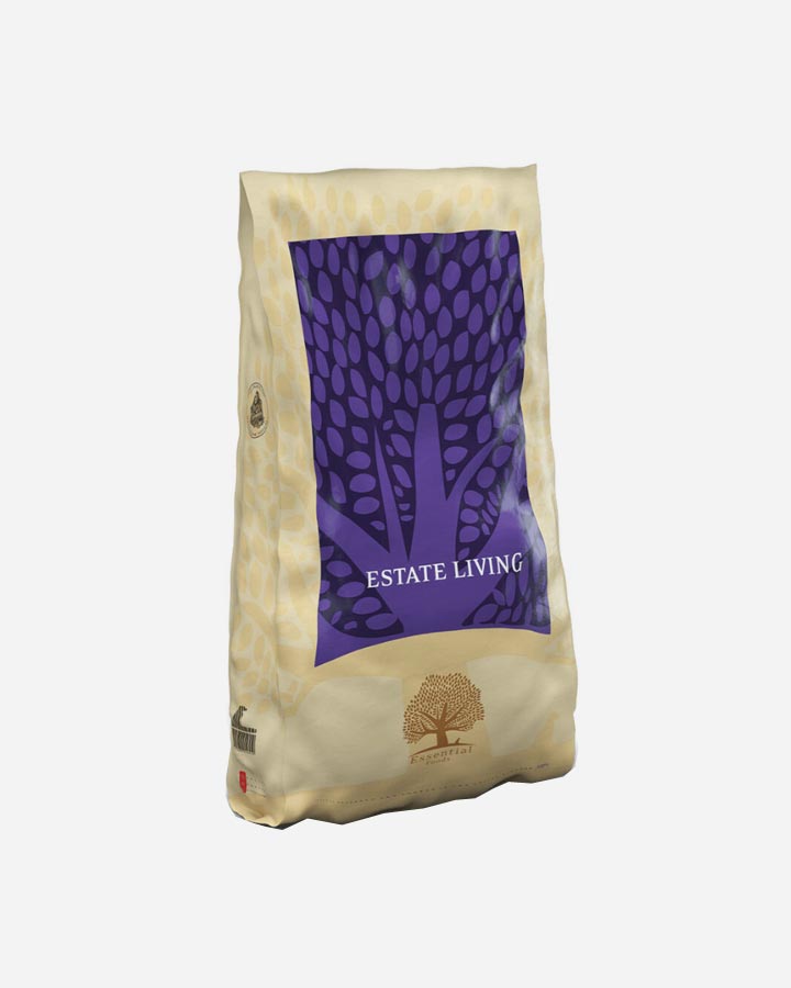 Essential Estate Living dog food -side