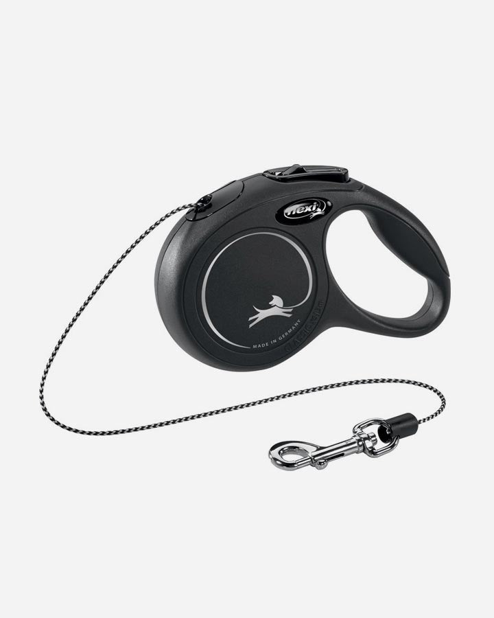 Flexi New Classic Line - Retractable Dog Leash - Black - 12kg