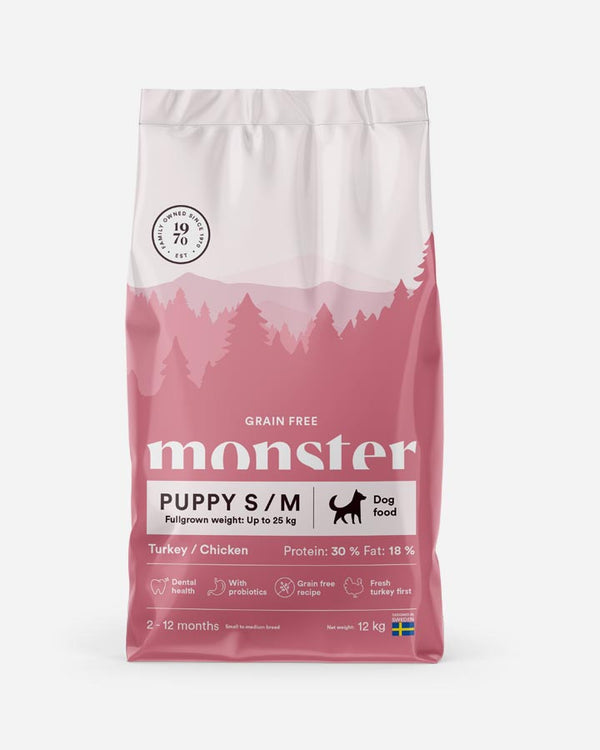 Monster Grain Free Puppy Food S/M 12kg