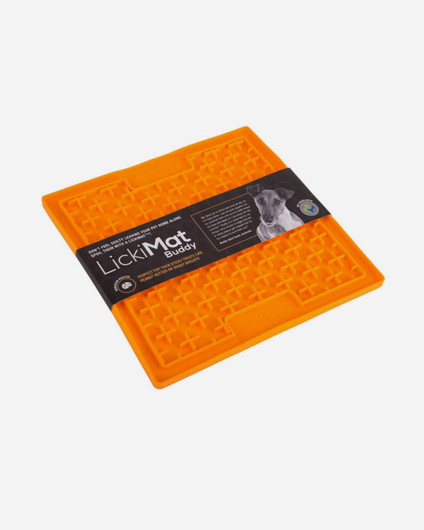 LickiMat Buddy Silicone Activity Mat - Orange