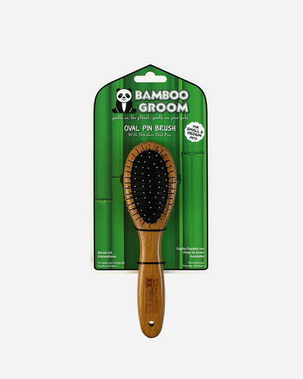 Bamboo Groom Oval Pin Brush - Small
