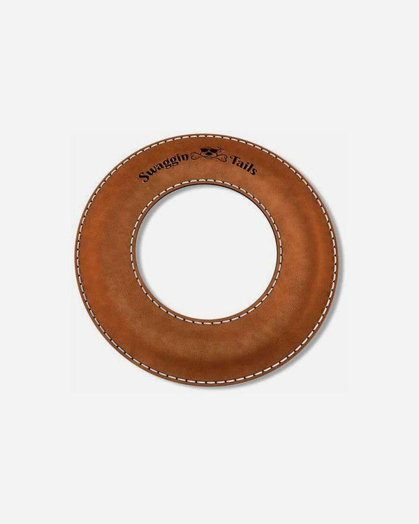 Swaggin Tails Leather Ring - dog toy