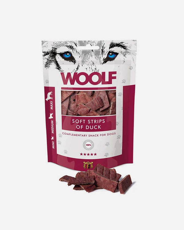 Woolf Soft Strips of Duck - Dog Snack - Petlux