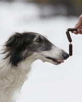 Feeding dog Venison & Duck Sausages - Essential Finest